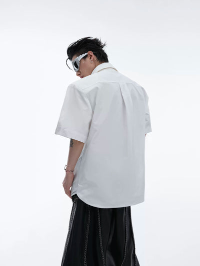 Zippered Flap Pockets Shirt Korean Street Fashion Shirt By Argue Culture Shop Online at OH Vault