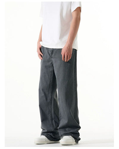 Seam Detail Clean Fit Jeans Korean Street Fashion Jeans By A PUEE Shop Online at OH Vault