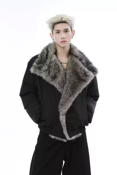 Thick Faux Fur Puffer Jacket Korean Street Fashion Jacket By Turn Tide Shop Online at OH Vault