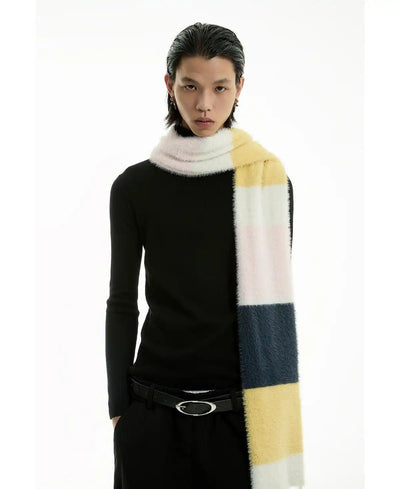 Tri Tone Striped Scarf Korean Street Fashion Scarf By Funky Fun Shop Online at OH Vault