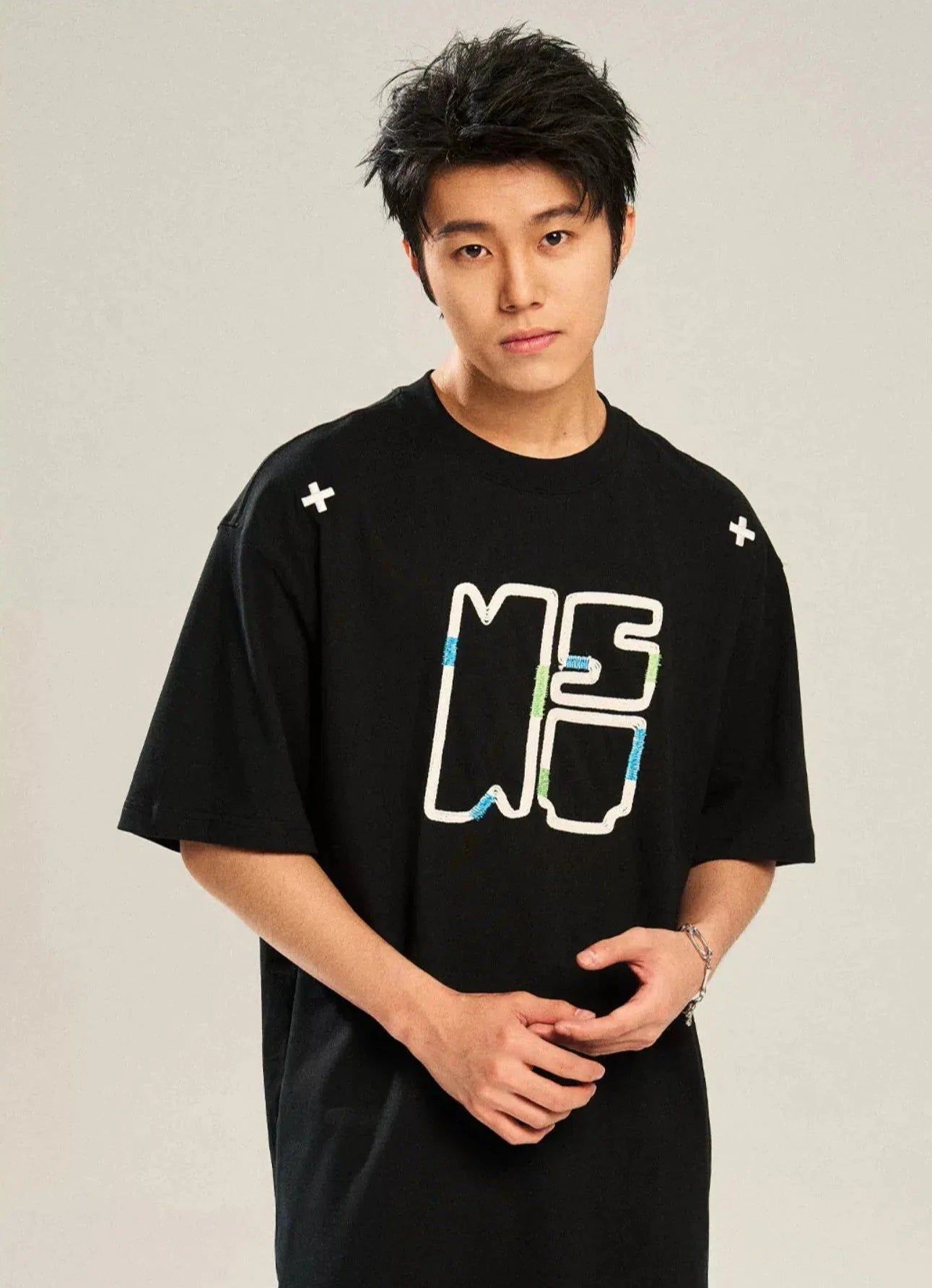 Color Blocks Stitch T-Shirt Korean Street Fashion T-Shirt By New Start Shop Online at OH Vault