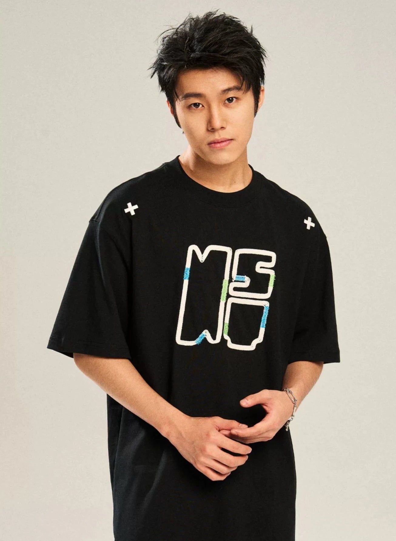 Color Blocks Stitch T-Shirt Korean Street Fashion T-Shirt By New Start Shop Online at OH Vault