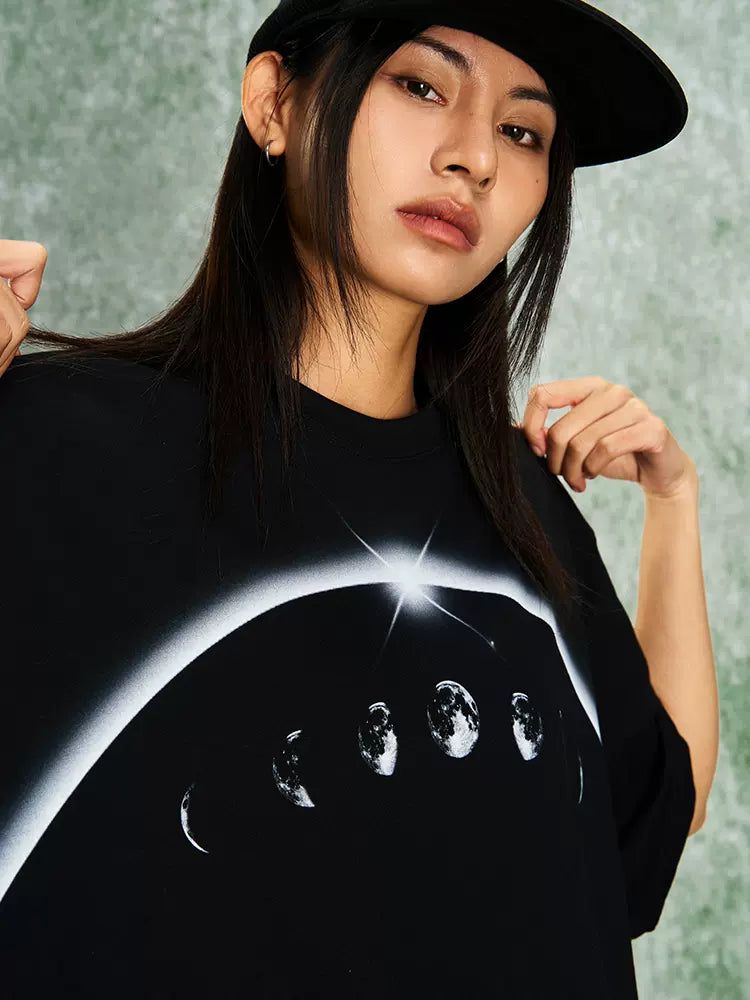 Moons Graphic Bling T-Shirt Korean Street Fashion T-Shirt By Yad Crew Shop Online at OH Vault