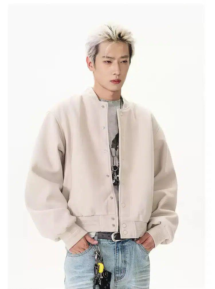 Letter Embroidered Casual Fit Jacket Korean Street Fashion Jacket By A PUEE Shop Online at OH Vault