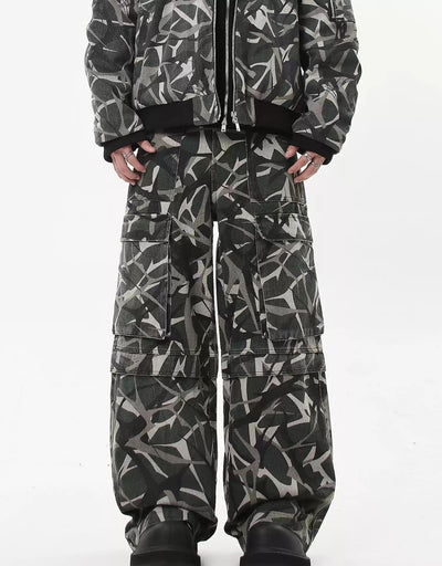 Camouflage Pattern Straight Jeans Korean Street Fashion Jeans By Blacklists Shop Online at OH Vault