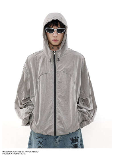 Regular Fit Hooded Sun Protection Jacket Korean Street Fashion Jacket By Mr Nearly Shop Online at OH Vault