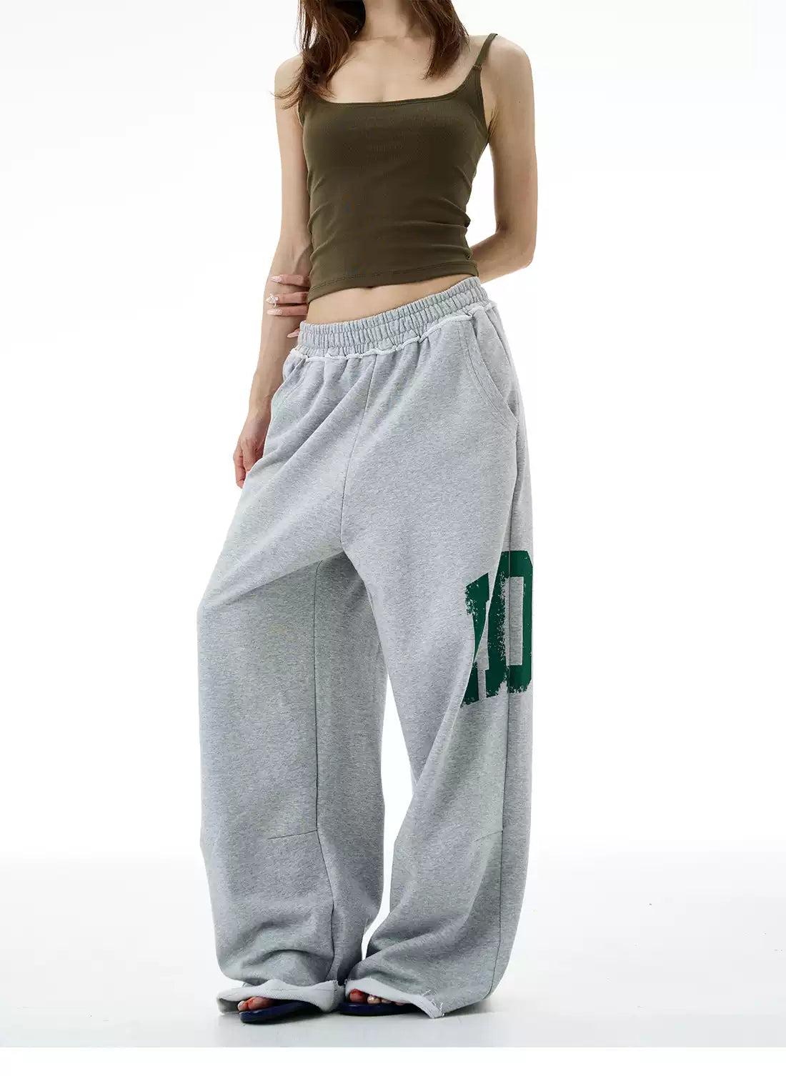 Smudges Print Gartered Sweatpants Korean Street Fashion Pants By 77Flight Shop Online at OH Vault