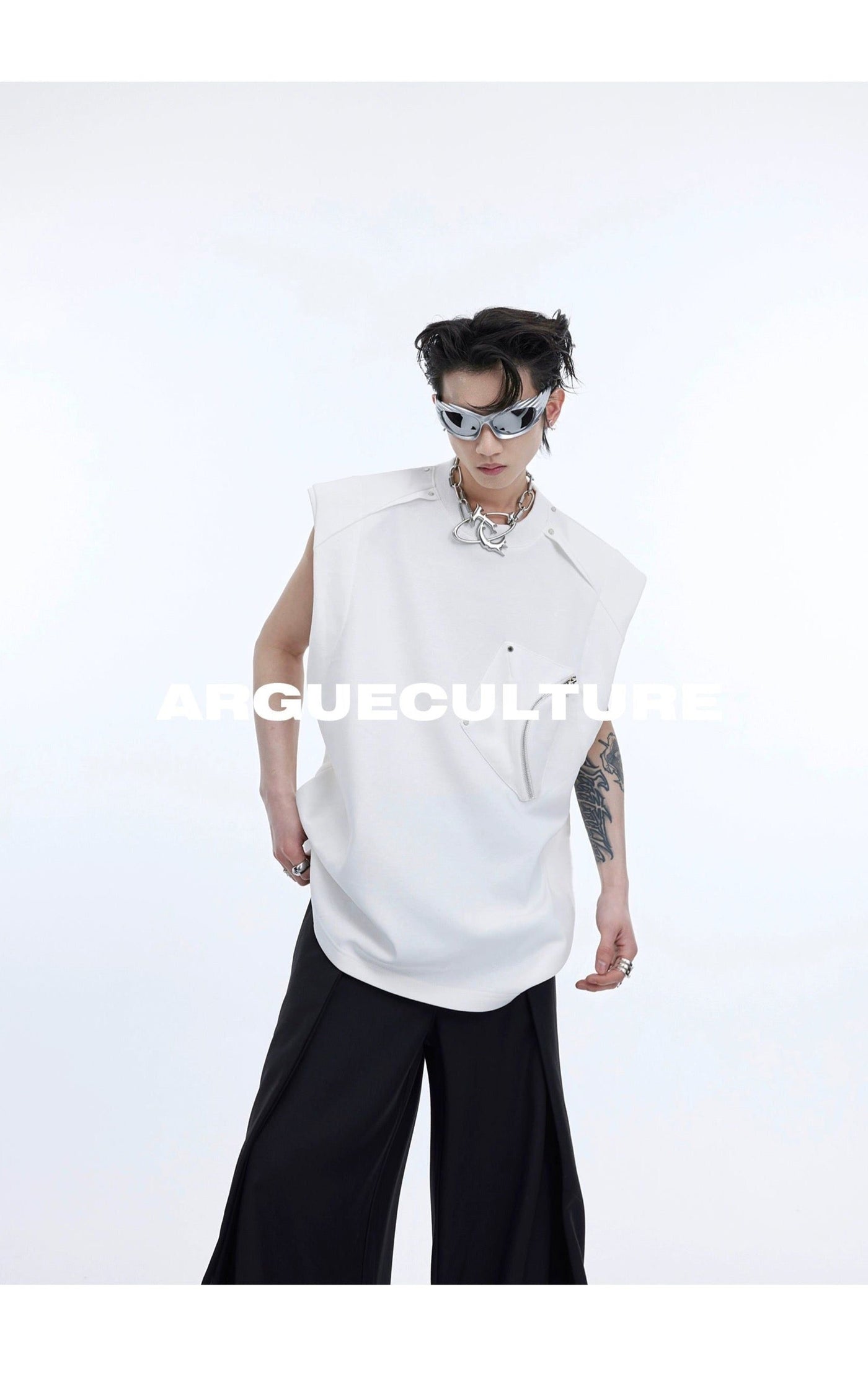 Irregular Pocket Detail Vest Korean Street Fashion Vest By Argue Culture Shop Online at OH Vault