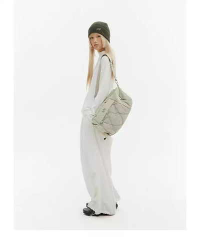 Mesh & String Gym Bag Korean Street Fashion Bag By Crying Center Shop Online at OH Vault