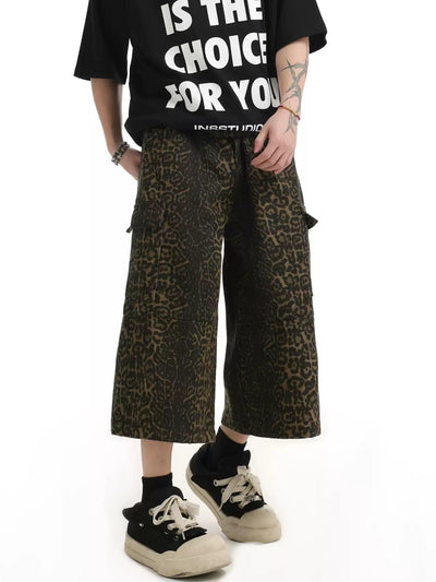 Animal Print Buttoned Shorts Korean Street Fashion Shorts By INS Korea Shop Online at OH Vault