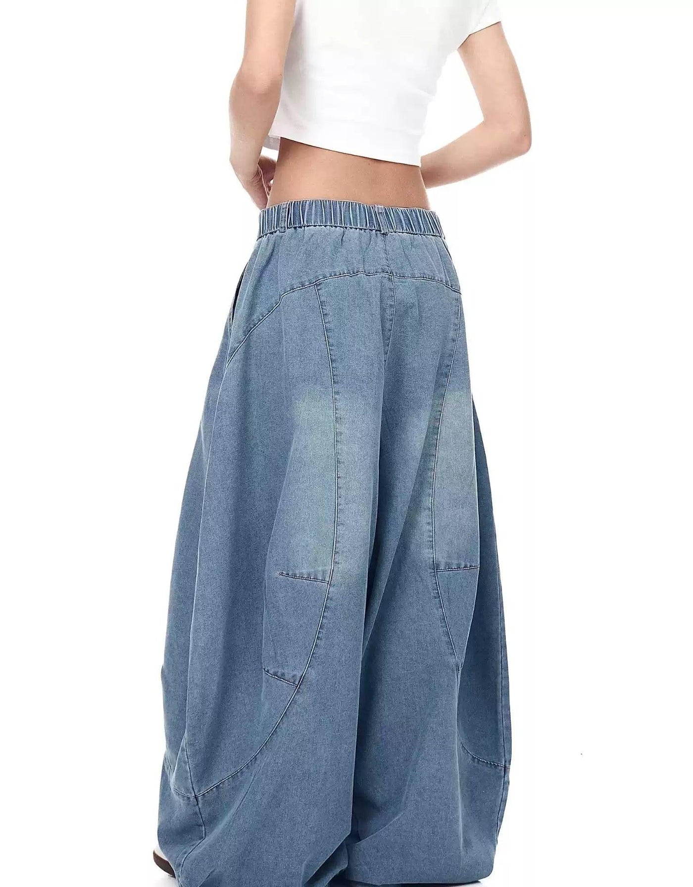 Oversized Washed Buttoned Jeans Korean Street Fashion Jeans By Blacklists Shop Online at OH Vault
