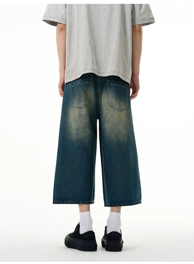 Thigh Highlight Faded Jeans Korean Street Fashion Jeans By 77Flight Shop Online at OH Vault
