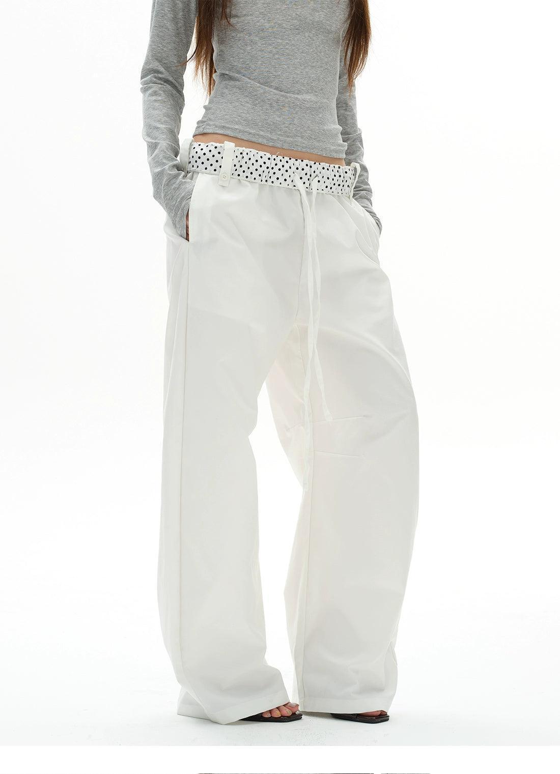 Polka Dots Waist Pants Korean Street Fashion Pants By 77Flight Shop Online at OH Vault