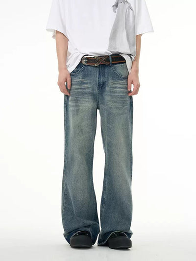 Whisker Lines Regular Jeans Korean Street Fashion Jeans By 77Flight Shop Online at OH Vault