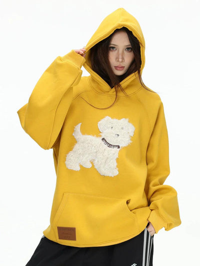 Flock Embroidered Hoodie Korean Street Fashion Hoodie By INS Korea Shop Online at OH Vault