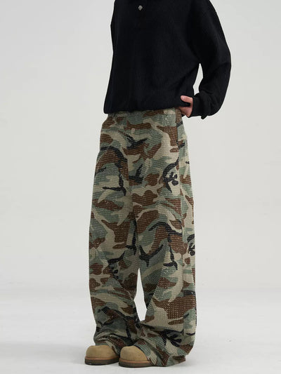 Textured Camouflage Pattern Pants Korean Street Fashion Pants By A PUEE Shop Online at OH Vault