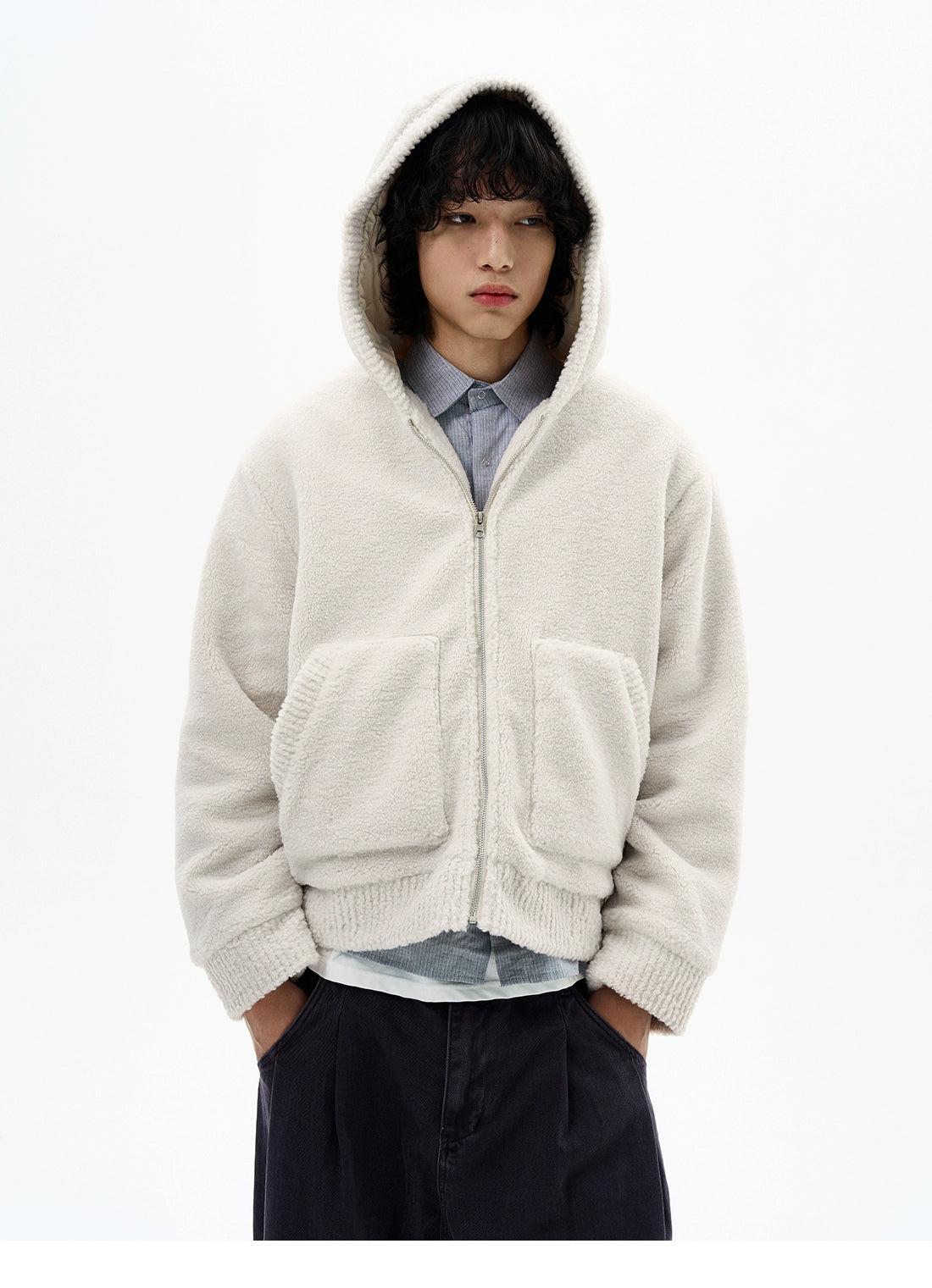 Cozy Sherpa Fleece Jacket Korean Street Fashion Jacket By 77Flight Shop Online at OH Vault