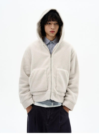 Cozy Sherpa Fleece Jacket Korean Street Fashion Jacket By 77Flight Shop Online at OH Vault