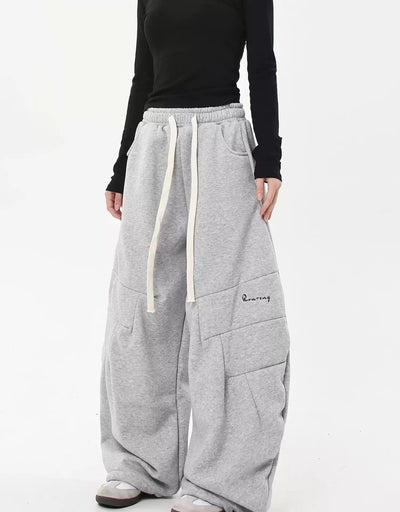 Drawstring Gartered Sweatpants Korean Street Fashion Pants By Blacklists Shop Online at OH Vault