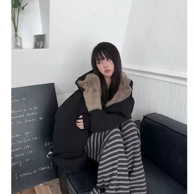 Flared Striped Knit Pants Korean Street Fashion Pants By Jump Next Shop Online at OH Vault