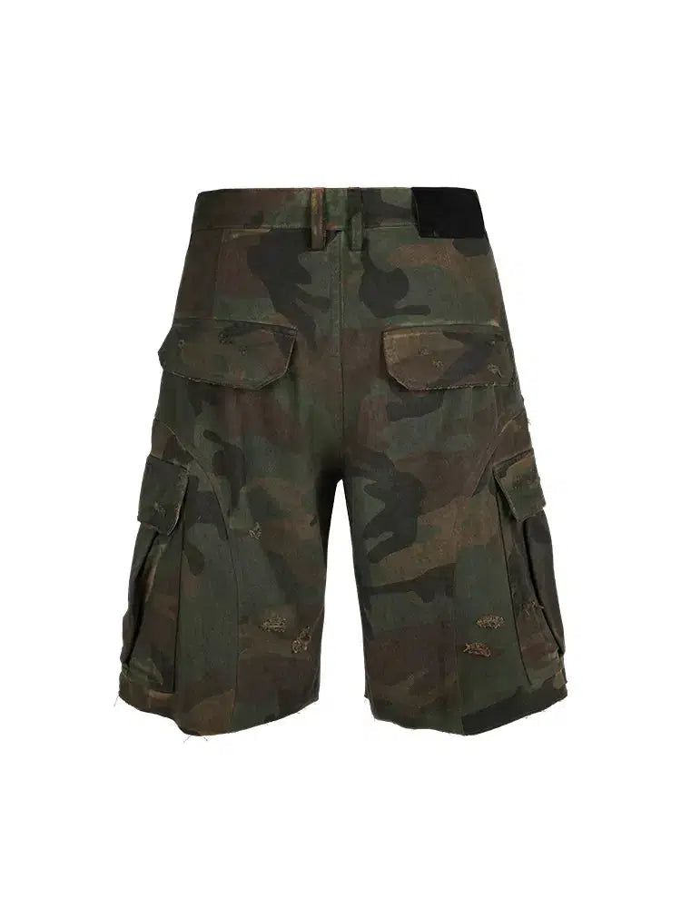 Camouflage Cargo Style Shorts Korean Street Fashion Shorts By ANTIDOTE Shop Online at OH Vault