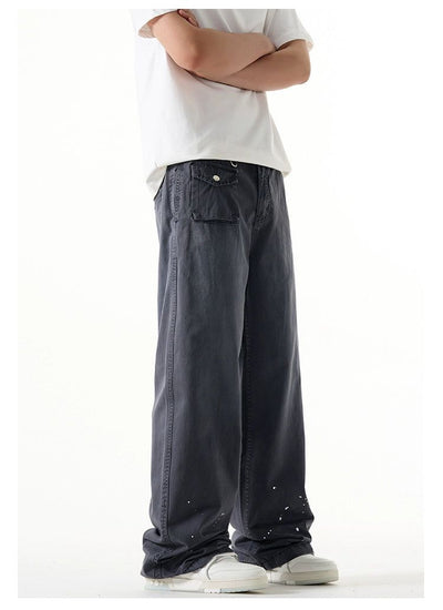 Faded Paint-Splashed Jeans Korean Street Fashion Jeans By A PUEE Shop Online at OH Vault
