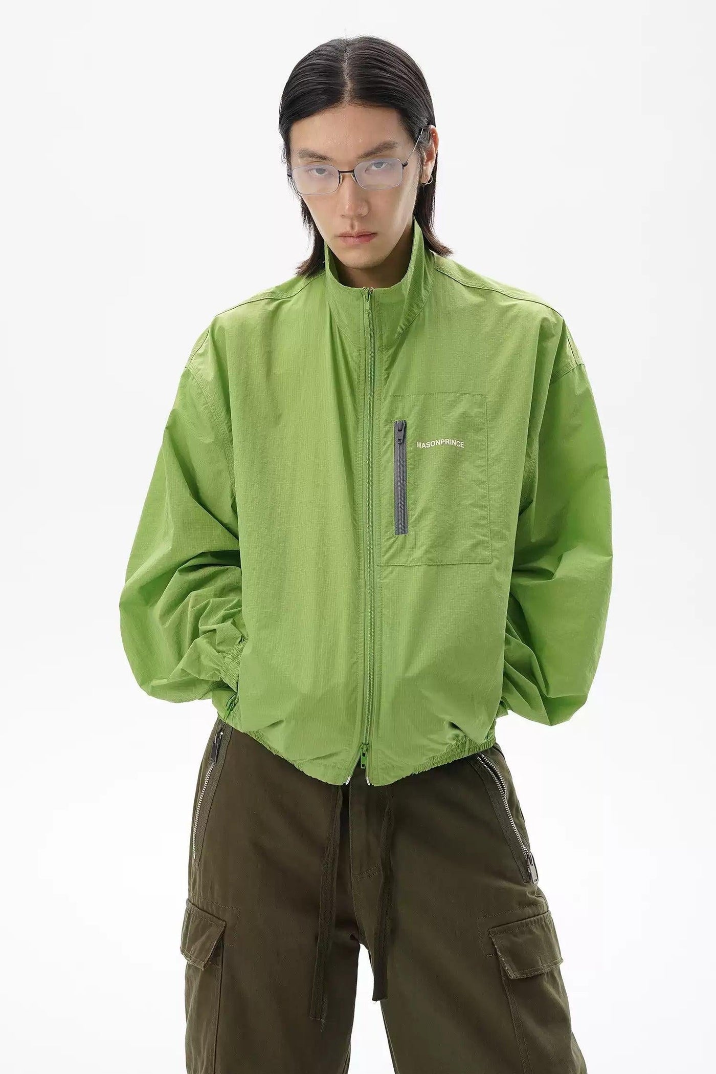 Versatile Breast Pocket Zipped Jacket Korean Street Fashion Jacket By Mason Prince Shop Online at OH Vault