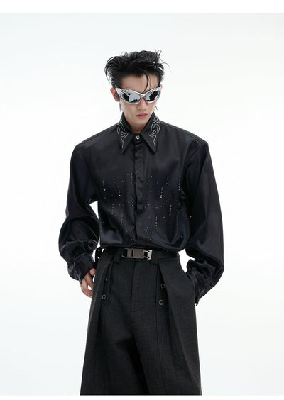 Star Flow Shimmered Shirt Korean Street Fashion Shirt By Argue Culture Shop Online at OH Vault