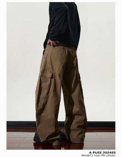 Big Pocket Machete Cargo Pants Korean Street Fashion Pants By A PUEE Shop Online at OH Vault