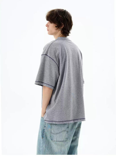 Assorted Buttons Line T-Shirt Korean Street Fashion T-Shirt By 77Flight Shop Online at OH Vault
