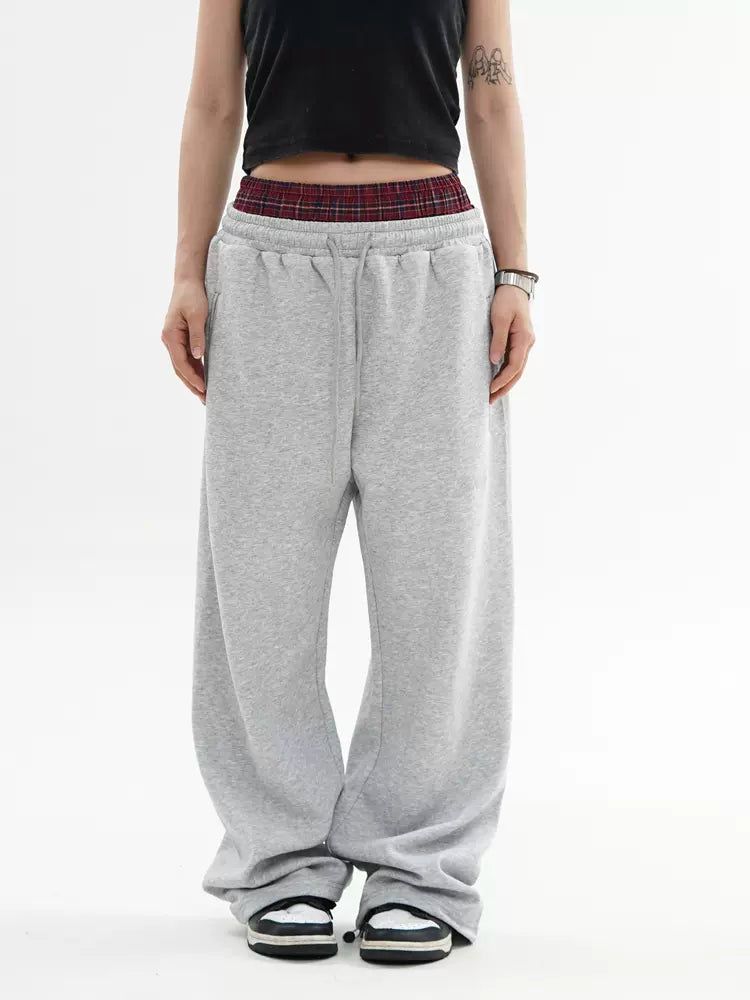 Drawstring Layered Waist Sweatpants Korean Street Fashion Pants By Made Extreme Shop Online at OH Vault