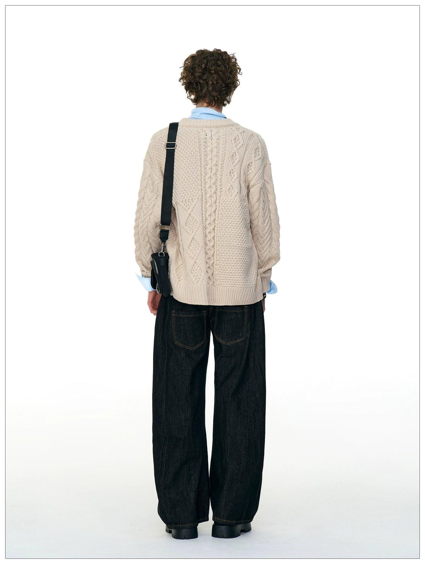 Mix Patterns Buttoned Cardigan Korean Street Fashion Cardigan By Mr Nearly Shop Online at OH Vault