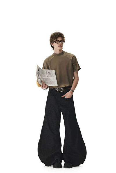 Rounded Ends Plain Pants Korean Street Fashion Pants By Cro World Shop Online at OH Vault