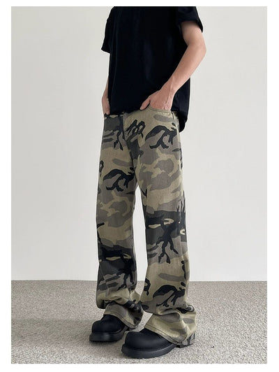 Clean Fit Camouflage Jeans Korean Street Fashion Jeans By A PUEE Shop Online at OH Vault