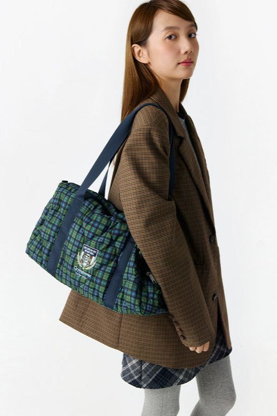 Quilted and Plaid Multipurpose Bag Korean Street Fashion Bag By Crying Center Shop Online at OH Vault