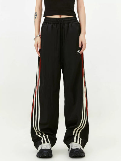 Elastic Sporty Striped Track Pants Korean Street Fashion Pants By Made Extreme Shop Online at OH Vault