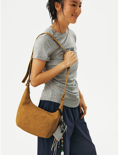 Embossed Logo Matte PU Leather Bag Korean Street Fashion Bag By Crying Center Shop Online at OH Vault