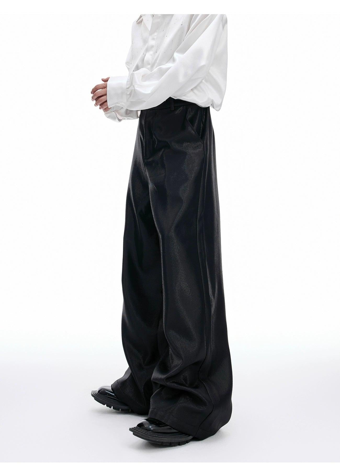 Glossy Drape Loose Fit Pants Korean Street Fashion Pants By Argue Culture Shop Online at OH Vault