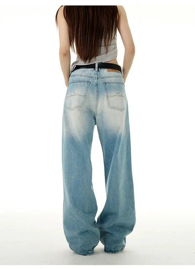 Cat Whisker Fade Effect Jeans Korean Street Fashion Jeans By 77Flight Shop Online at OH Vault