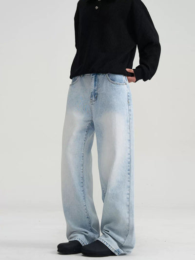 Light Fade Highlight Jeans Korean Street Fashion Jeans By A PUEE Shop Online at OH Vault