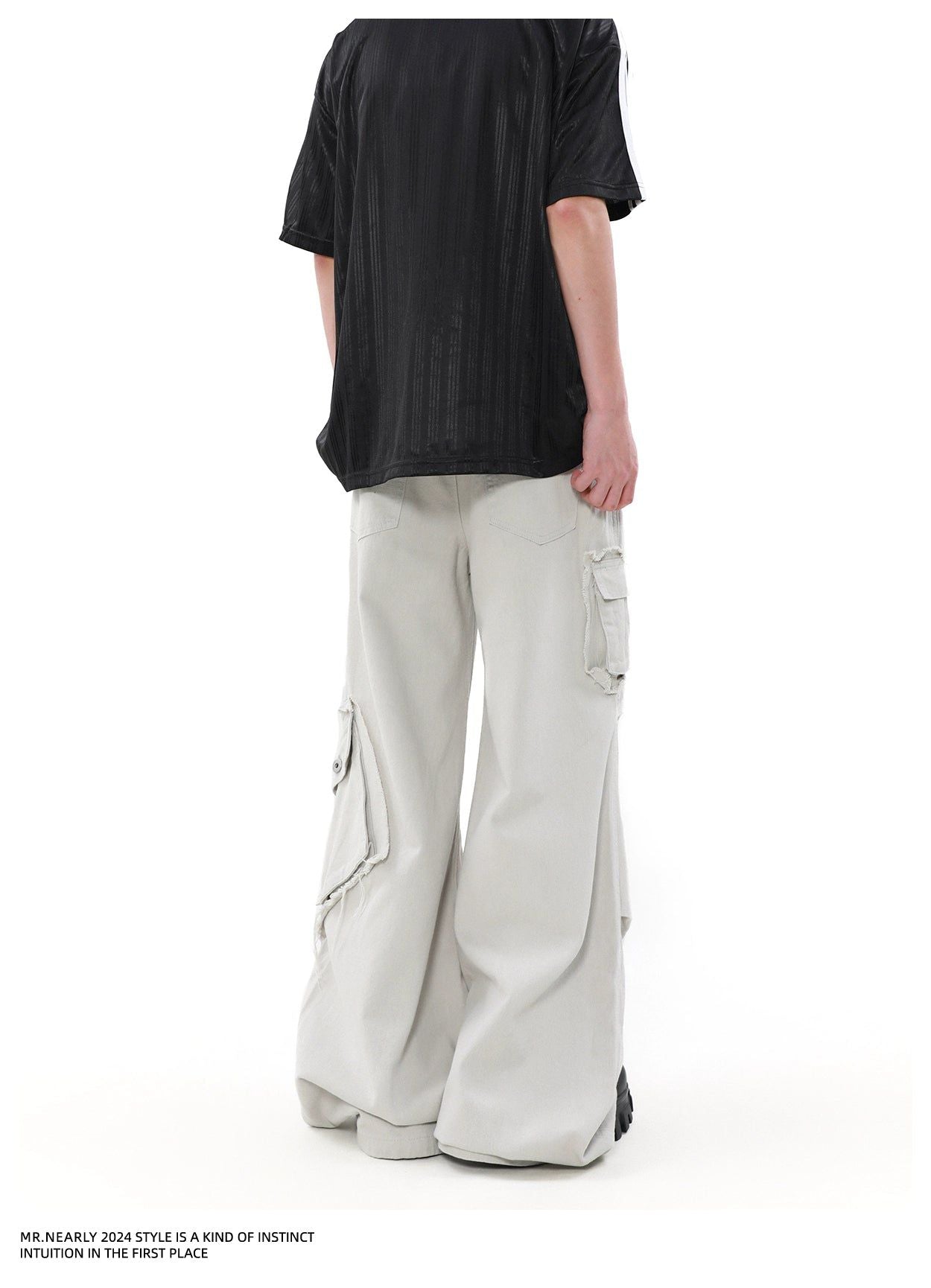 Asymmetric Pocket Pleated Cargo Pants Korean Street Fashion Pants By Mr Nearly Shop Online at OH Vault