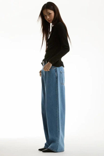 Retro Straight Leg Comfty Jeans Korean Street Fashion Jeans By Funky Fun Shop Online at OH Vault