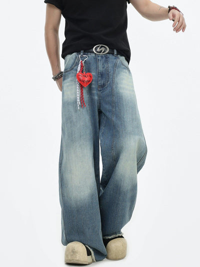 Washed Raw Edge Jeans Korean Street Fashion Jeans By INS Korea Shop Online at OH Vault