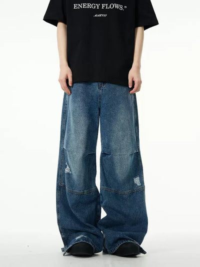 Distressed Loose Fit Jeans Korean Street Fashion Jeans By 77Flight Shop Online at OH Vault