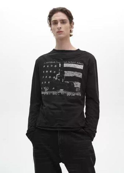BNW Graphic Layered Henley T-Shirt Korean Street Fashion T-Shirt By Pioneer of Heroism Shop Online at OH Vault