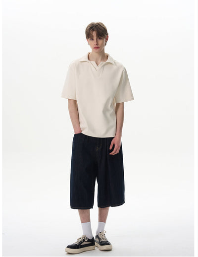 Layered V-Neck Polo Korean Street Fashion Polo By MaxDstr Shop Online at OH Vault