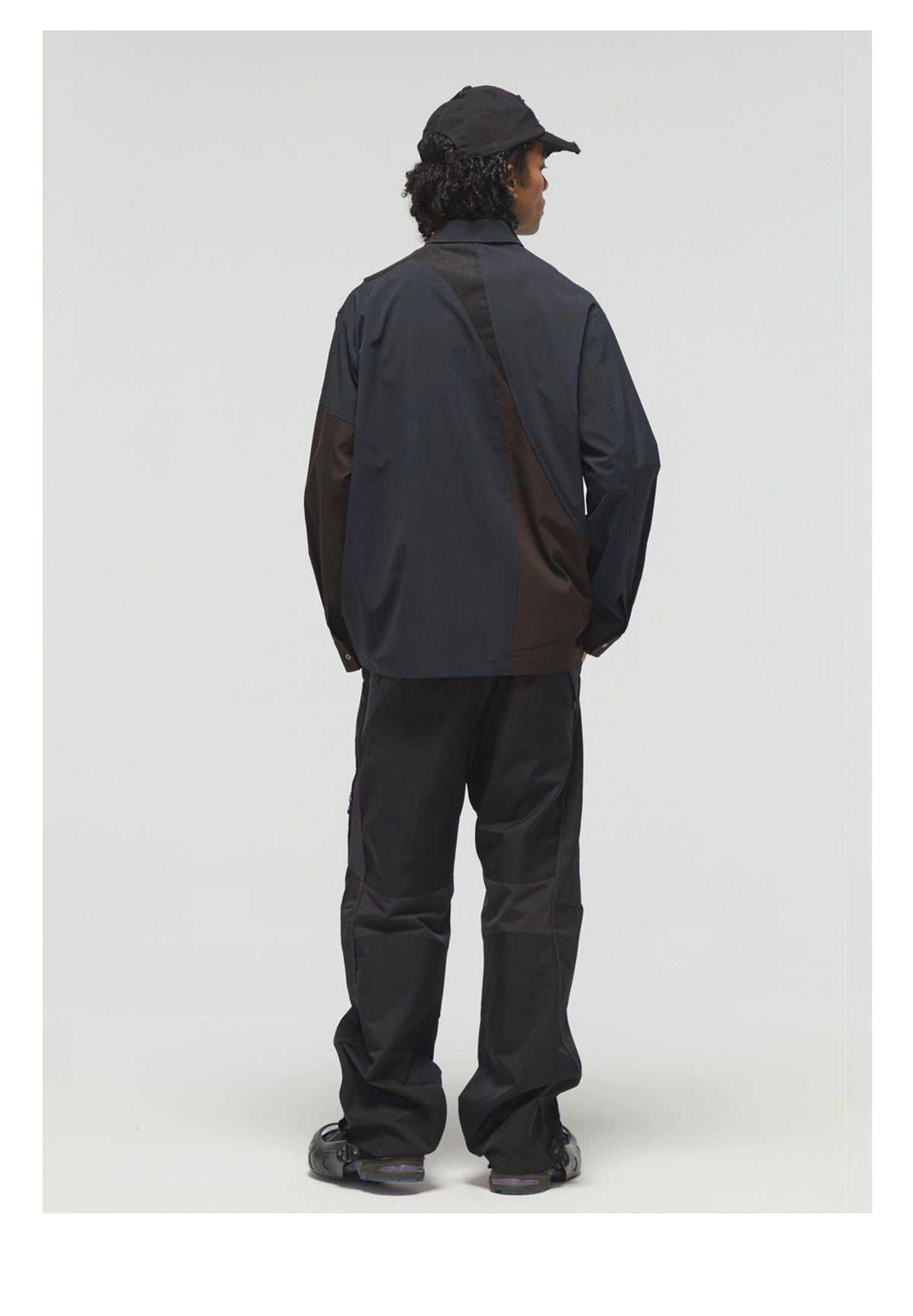 Splices Structured Track Pants Korean Street Fashion Pants By Decesolo Shop Online at OH Vault
