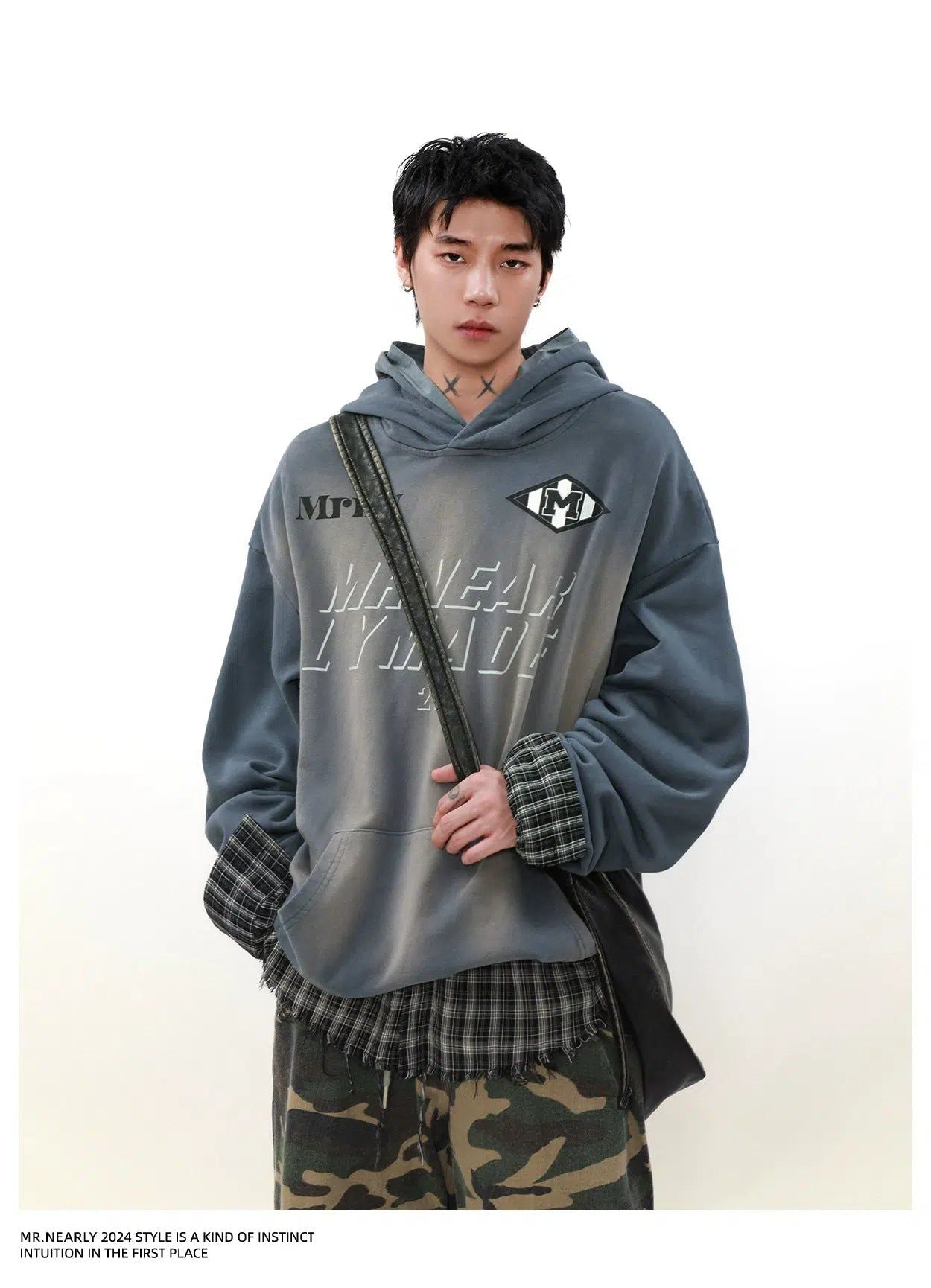 Heavy Washed Letters Hoodie Korean Street Fashion Hoodie By Mr Nearly Shop Online at OH Vault