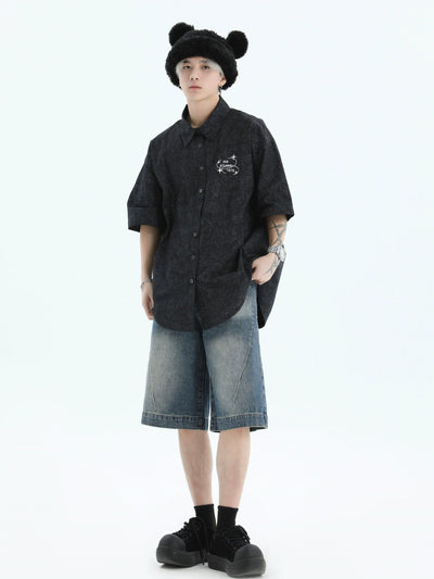 Subtle Washed Buttoned Shirt Korean Street Fashion Shirt By INS Korea Shop Online at OH Vault