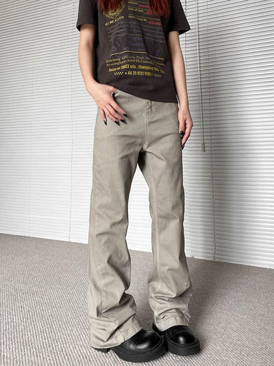 Plain Slim Fit Bootcut Pants Korean Street Fashion Pants By Apocket Shop Online at OH Vault